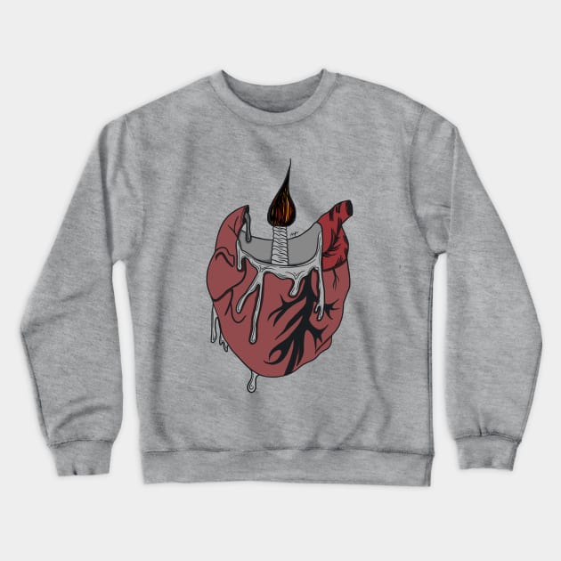 Melting Heart Crewneck Sweatshirt by abbeyrpenn